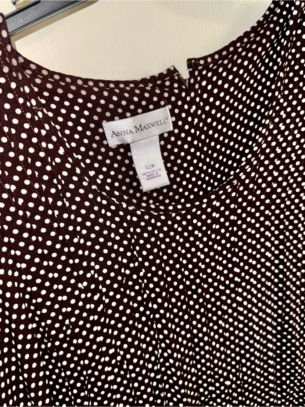 Anna Maxwell Brown Polka Dot Blouse